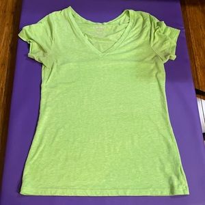 Green V-Neck Tee